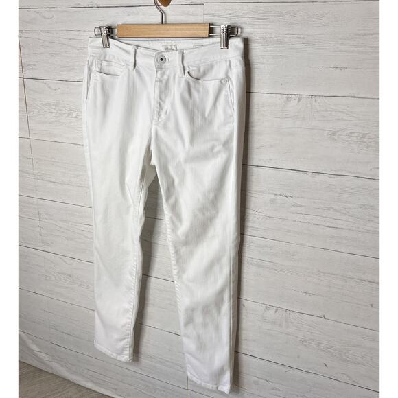 J Jill Jeans Womens Size 6 White Authentic Fit Slim Ankle Denim Cotton Stretch - Picture 4 of 16
